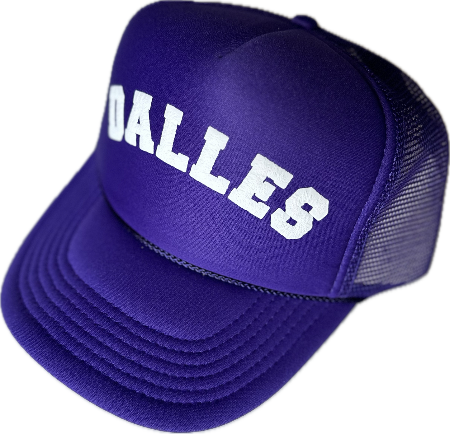 Purple and White Mesh Trucker Hat