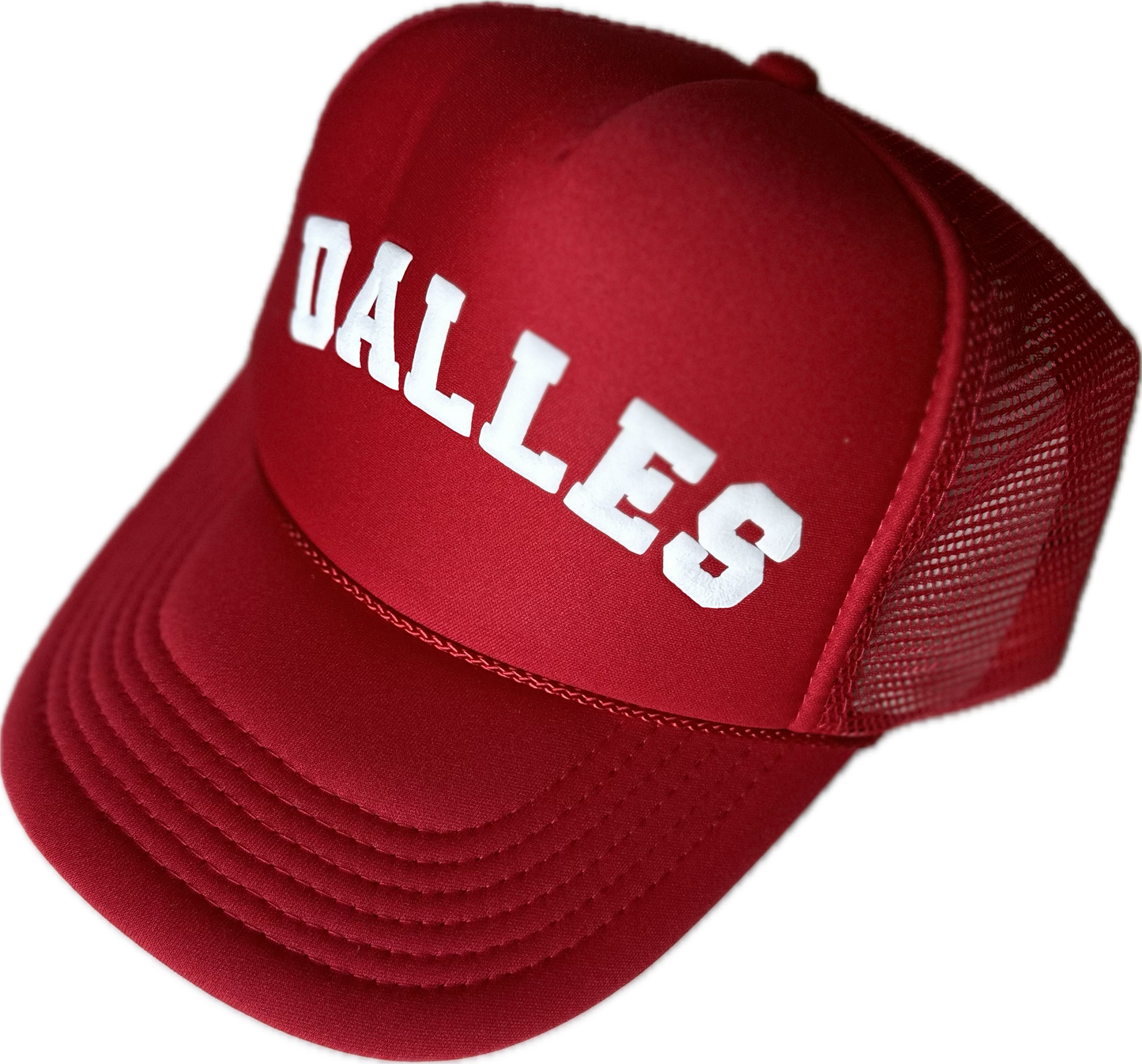 Red and White Mesh Trucker Hat