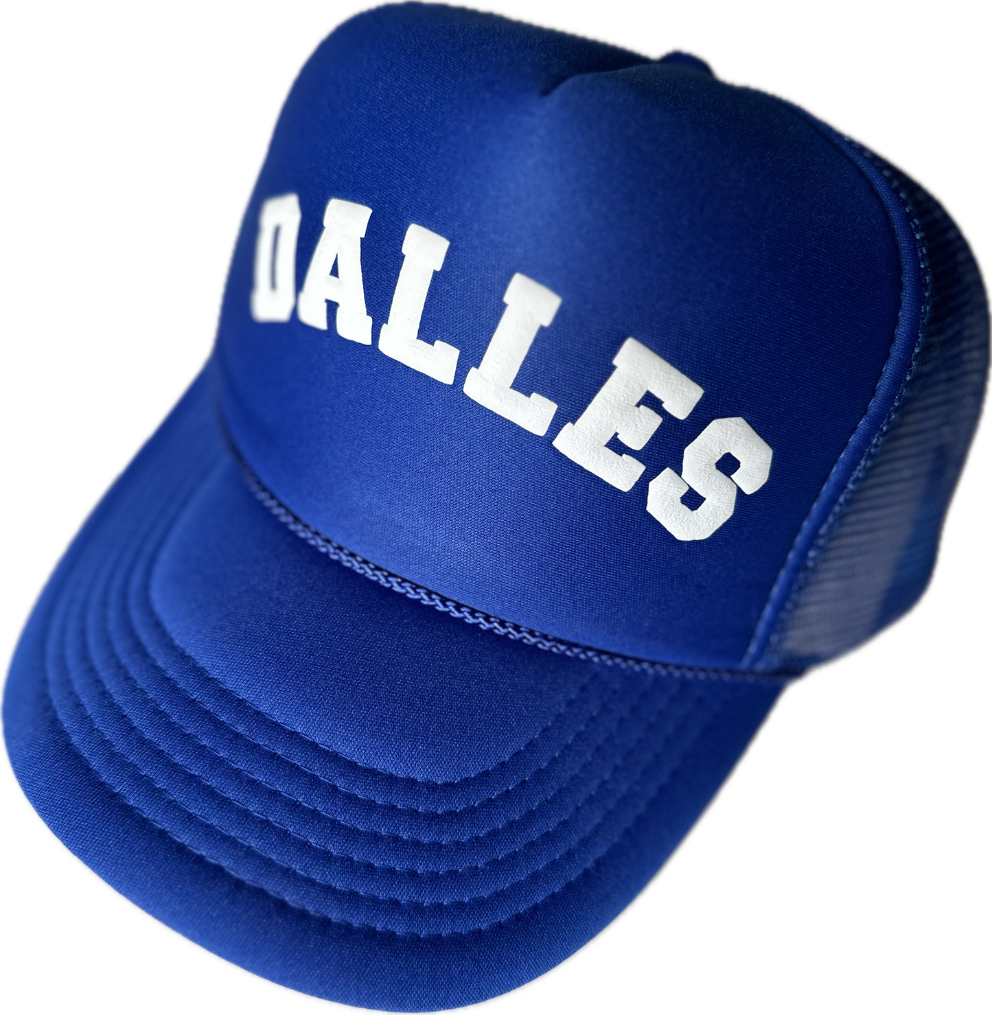 Royal Blue and White Mesh Trucker Hat