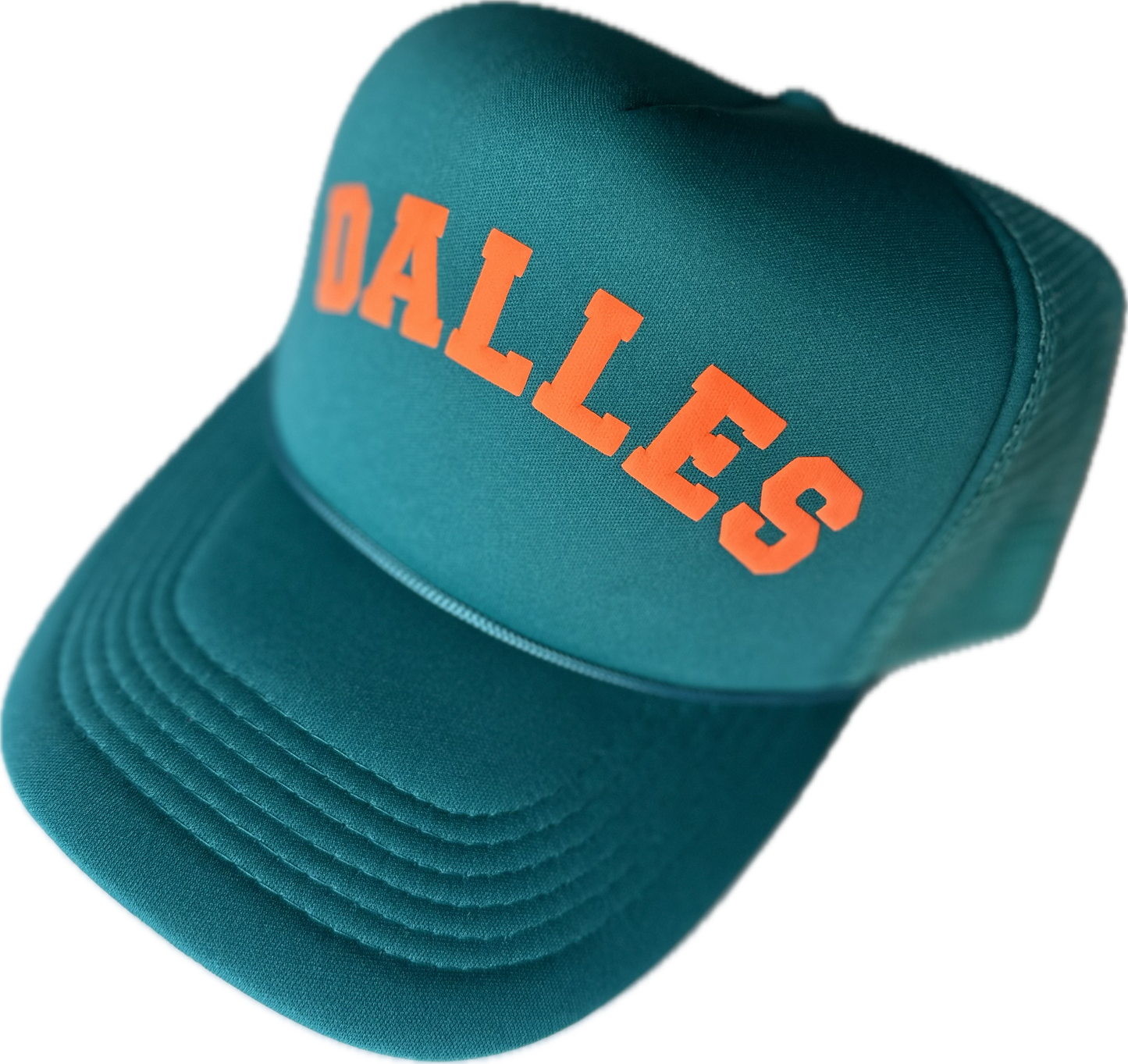 Teal and Orange Mesh Trucker Hat