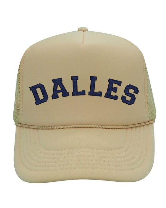 Khaki and Navy Mesh Trucker Hat