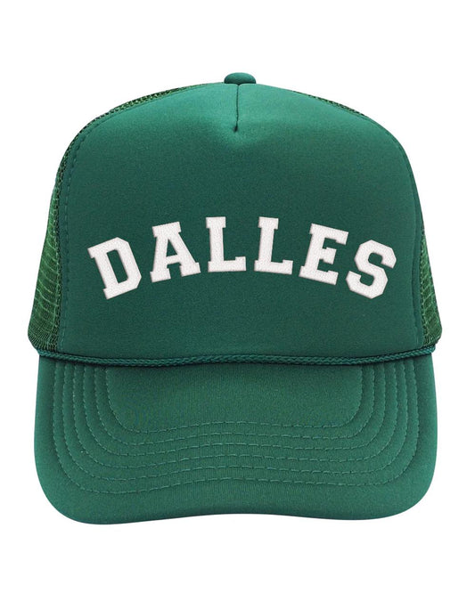 Dark Green and White Mesh Trucker Hat