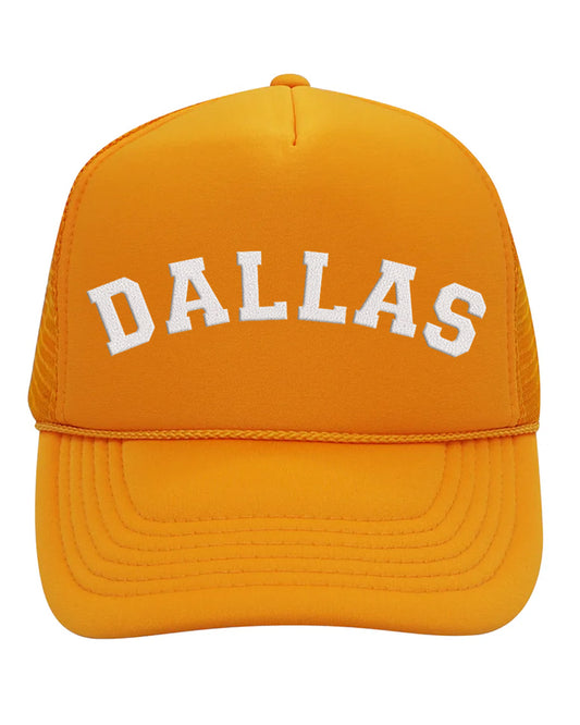 DALLAS - Yellow and White Mesh Trucker Hat