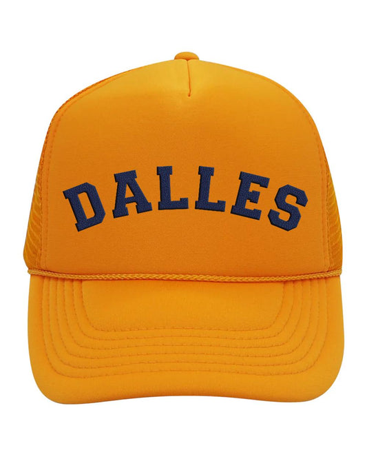 Gold and Navy Mesh Trucker Hat