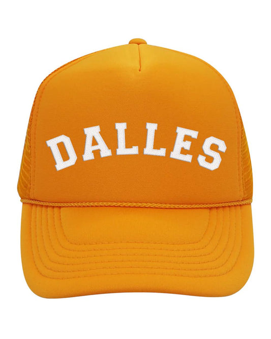 Gold and White Mesh Trucker Hat