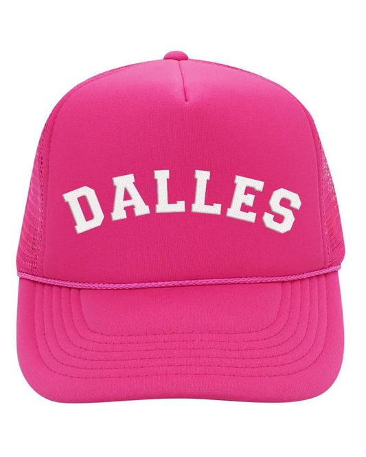 Hot Pink and White Mesh Trucker Hat