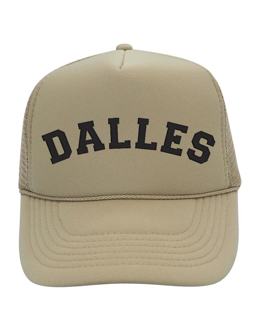 Khaki and Black Mesh Trucker Hat