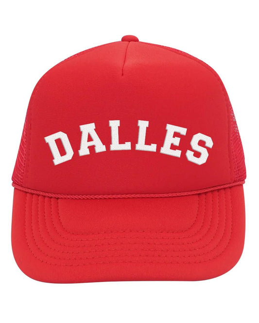 Red and White Mesh Trucker Hat