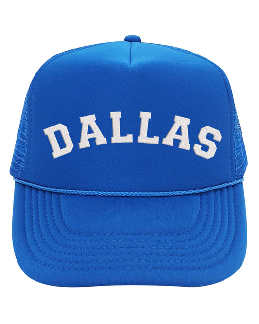 DALLAS - Royal and White Mesh Trucker Hat
