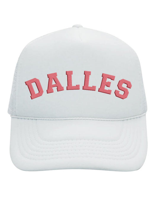White and Deep Pink Trucker Hat